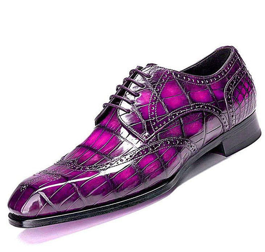 Maurice Lexington Alligator Lace-Up Oxford - Pink