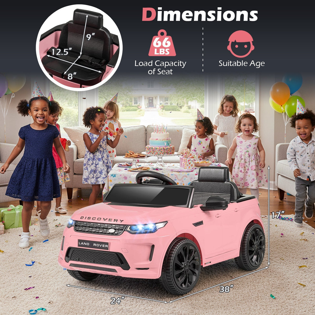 Licensed Land Rover Kids Ride on Car 12V Battery Powered Kids Electric Car