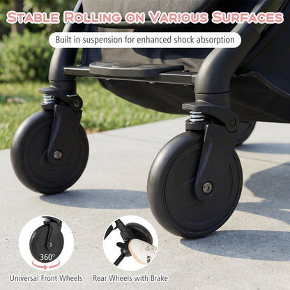 Lightweight Baby Stroller Compact Travel Stroller with One-Hand Folding