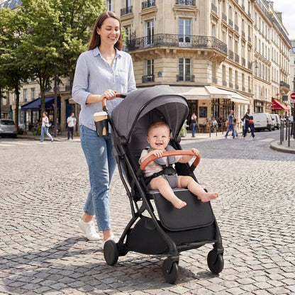 Lightweight Baby Stroller Compact Travel Stroller with One-Hand Folding
