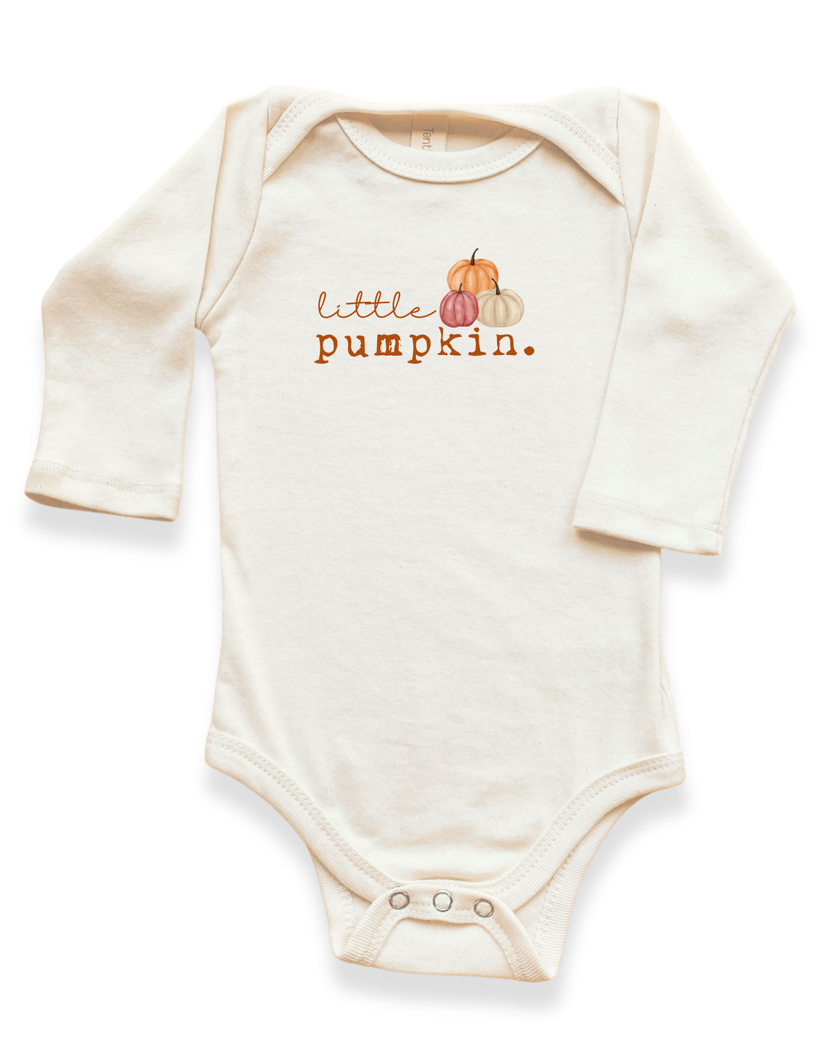 Little Pumpkin Stack Organic Bodysuit Long Sleeve