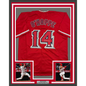 Framed Autographed/Signed Logan O'Hoppe 35x39 Los Angeles LA Anaheim Red Baseball Jersey Beckett BAS COA