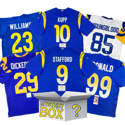 Autographed/Signed Los Angeles Football Jersey Mystery Box with PSA JSA or Beckett COA
