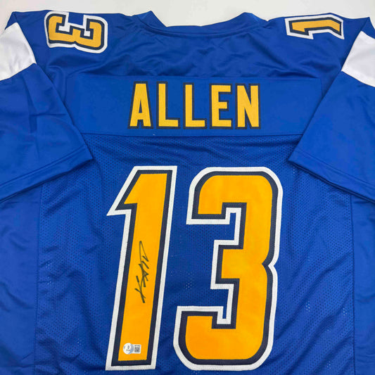 Autographed/Signed Keenan Allen Los Angeles LA Color Rush Blue Football Jersey Beckett BAS COA