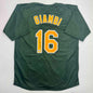 Autographed/Signed Jason Giambi Oakland Green Baseball Jersey Beckett BAS COA