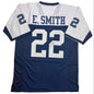 Autographed/Signed Emmitt Smith Dallas Thanksgiving Football Jersey Beckett BAS COA