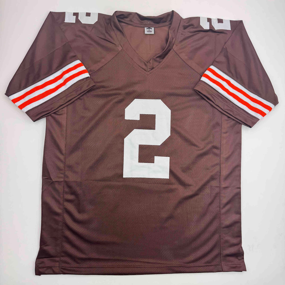 Autographed/Signed Johnny Manziel Cleveland Football Brown Jersey Beckett BAS COA
