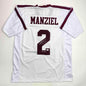 Autographed/Signed Johnny Manziel 12 Heisman Texas A&M White College Football Jersey JSA COA