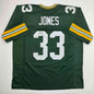 Autographed/Signed Aaron Jones Green Bay Green Football Jersey Beckett BAS COA