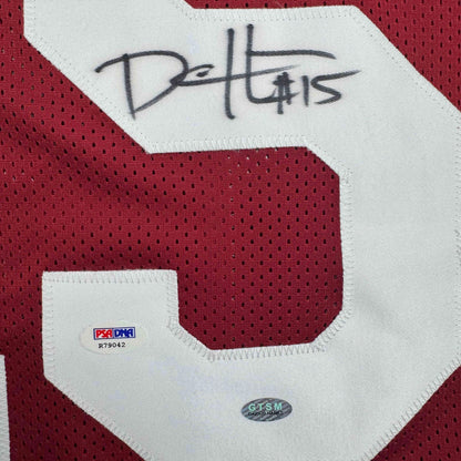 Autographed/Signed Darius Hanks Alabama Red College Football Jersey PSA COA