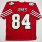 Autographed/Signed Brent Jones San Francisco Red Alternate Football Jersey Beckett BAS COA