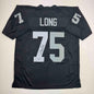 Autographed/Signed Howie Long Oakland White Football Jersey Beckett BAS COA