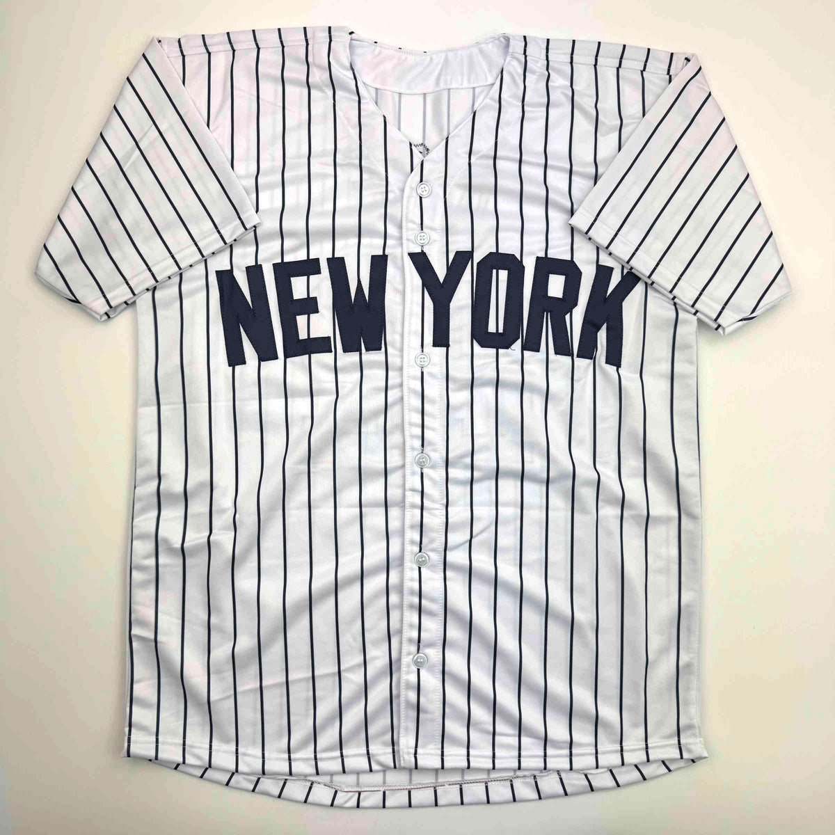 Autographed/Signed Ben Rice New York Pinstripe Baseball Jersey JSA COA