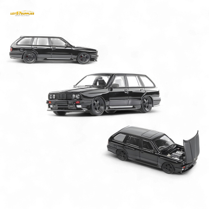Mortal BMW E30 Cambered Full Black 1:64