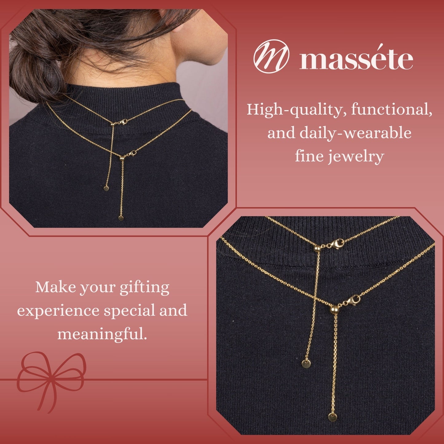 14k Solid Yellow Gold Diamond Cut Cable Chain Adjustable Length Push Button Ball Slider for Men and Women Width 1.3mm Length 20"