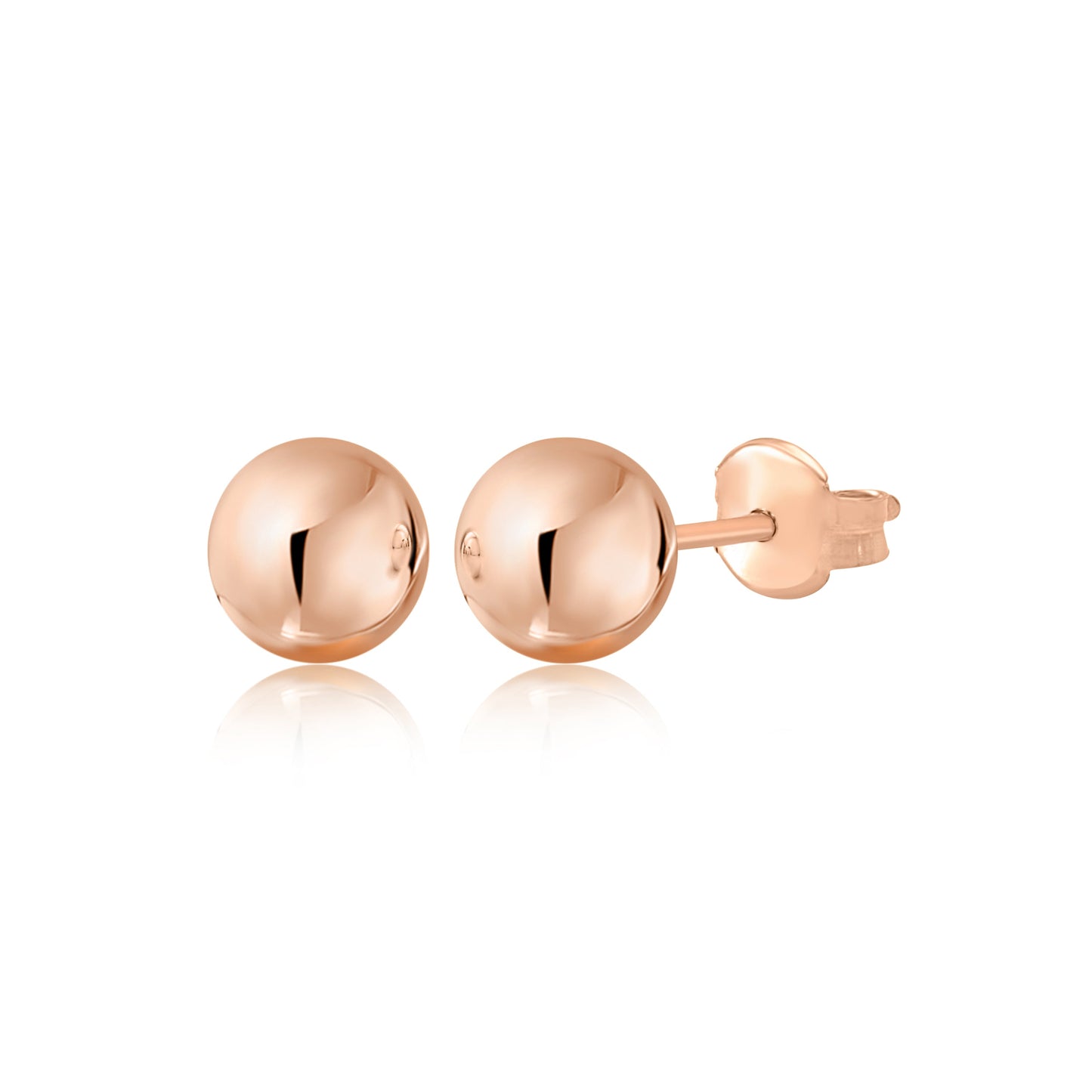 Gold Ball Stud Earrings for Women and Girls