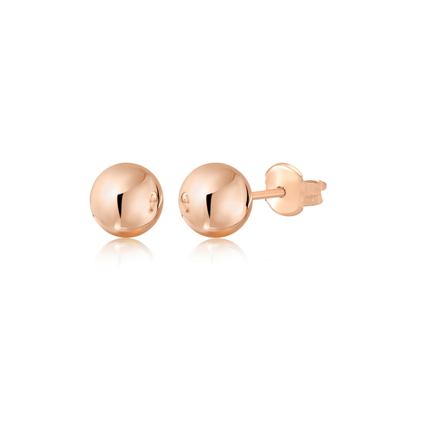 Gold Ball Stud Earrings for Women and Girls