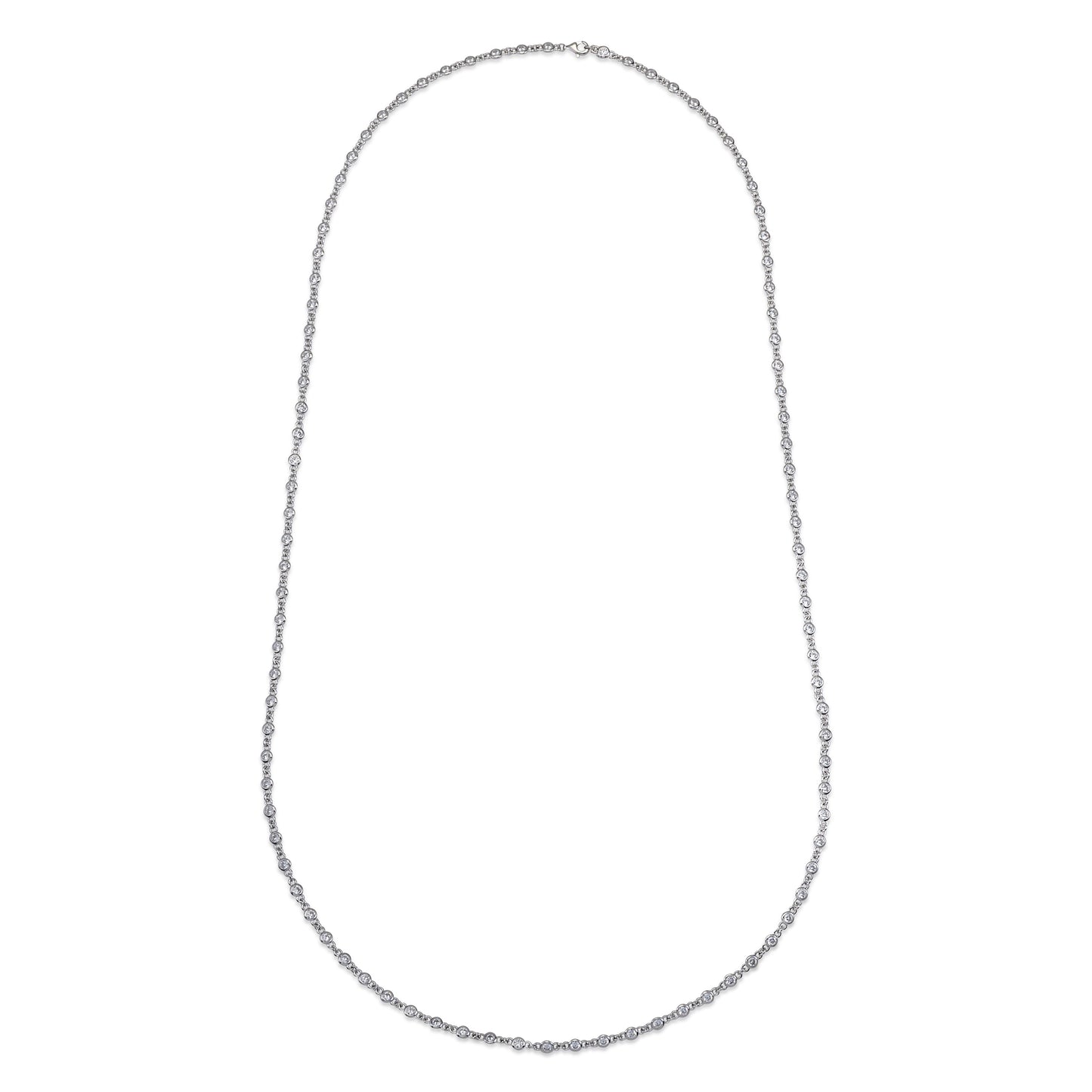 MASSETE Sterling Silver 925 By the Yard Long Opera Length Necklace Chain 35"