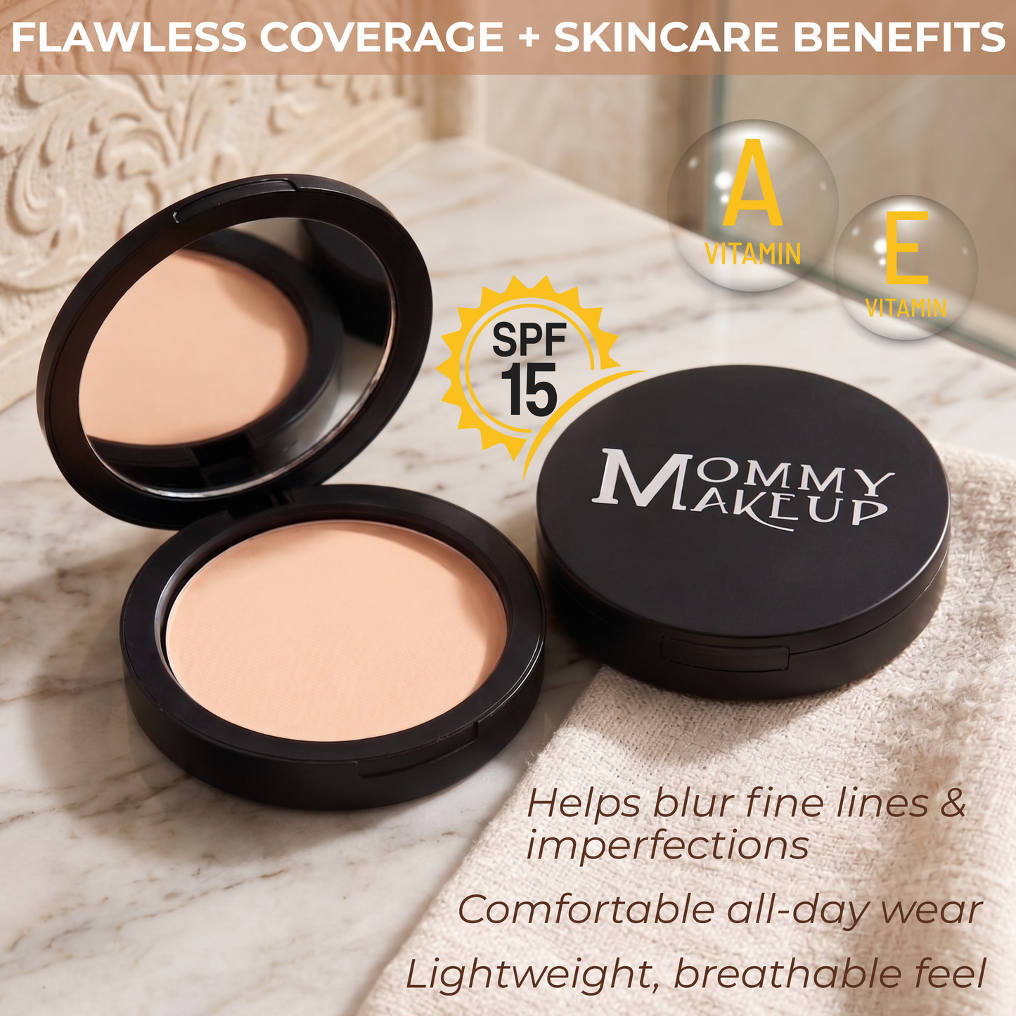 Mineral Dual Powder Foundation SPF15 (0.40 oz.) - PUDDIN' (Dark)