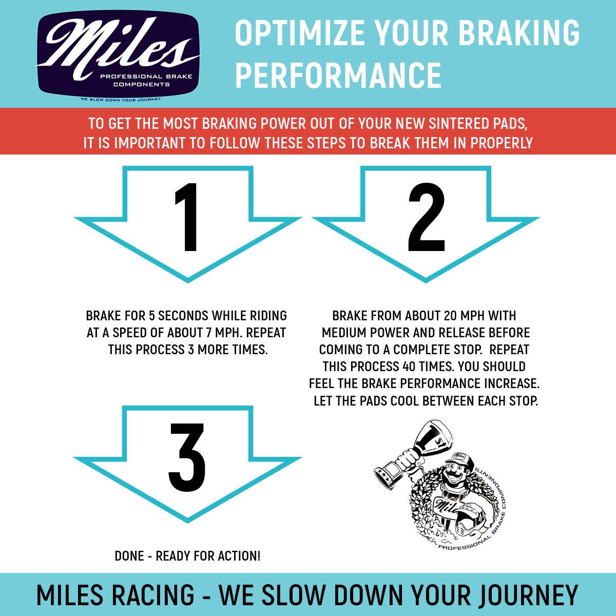 Miles Racing - Disc Brake Pads - Sintered - SRAM Avid Code - MI-SIN-66