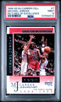Graded 1998 UD MJ Career Collection Michael Jordan #7 Pictures of Excellence Basketball Card PSA 9 Mint