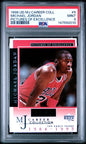 Graded 1998 UD MJ Career Collection Michael Jordan #5 Pictures of Excellence Basketball Card PSA 9 Mint