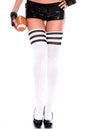 Athletic Striped Thigh Highs