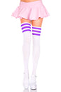 Athletic Striped Thigh Highs