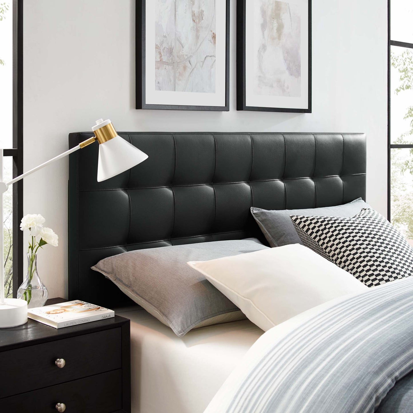 Lily Upholstered Vinyl King Headboard by Modway