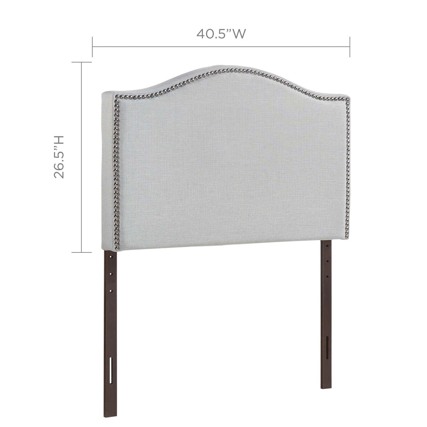 Curl Nailhead Upholstered Twin Headboard by Modway