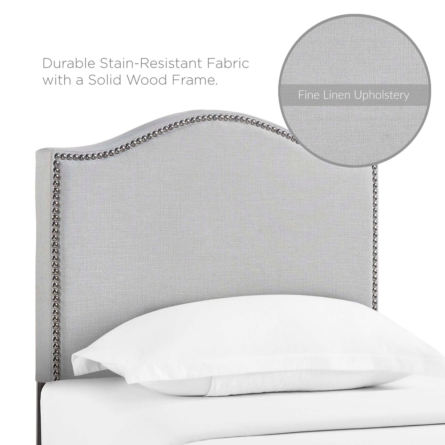 Curl Nailhead Upholstered Twin Headboard by Modway