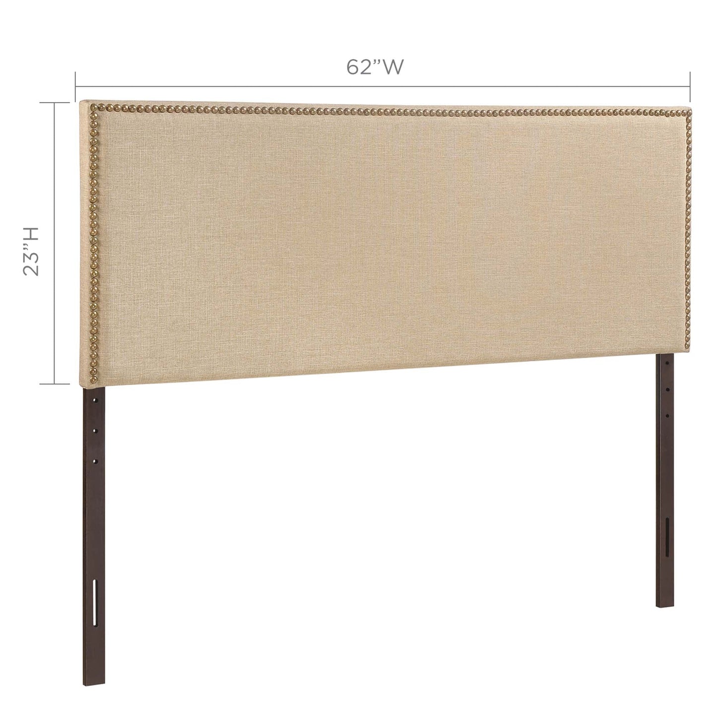 Region Nailhead Upholstered Queen Headboard by Modway
