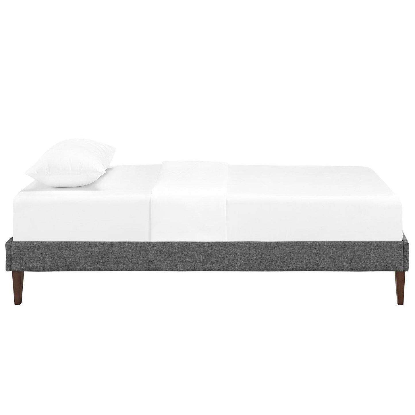 Sharon Fabric Twin Bed Frame with Squared Tapered Legs by Modway
