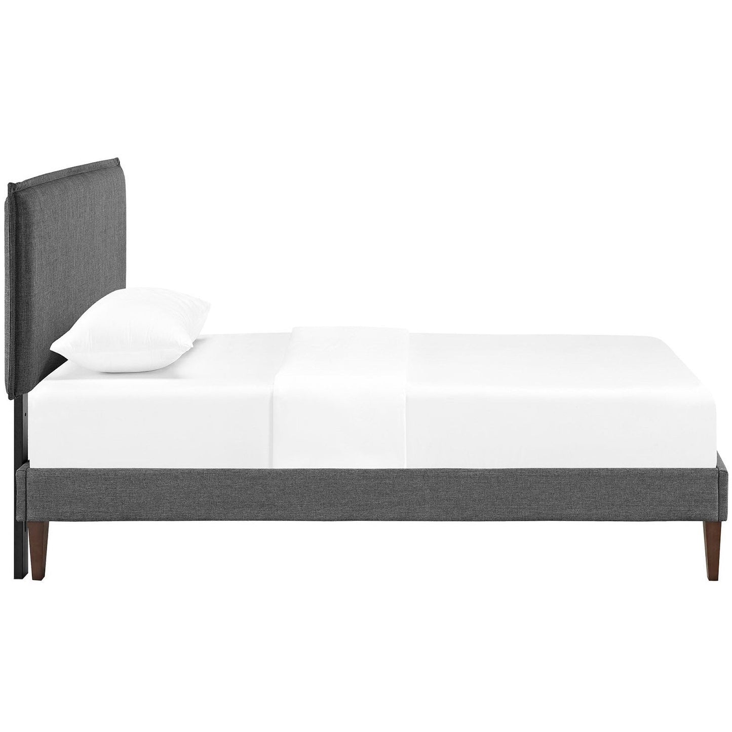 Camille Fabric Twin Platform Bed with Squared Tapered Legs by Modway
