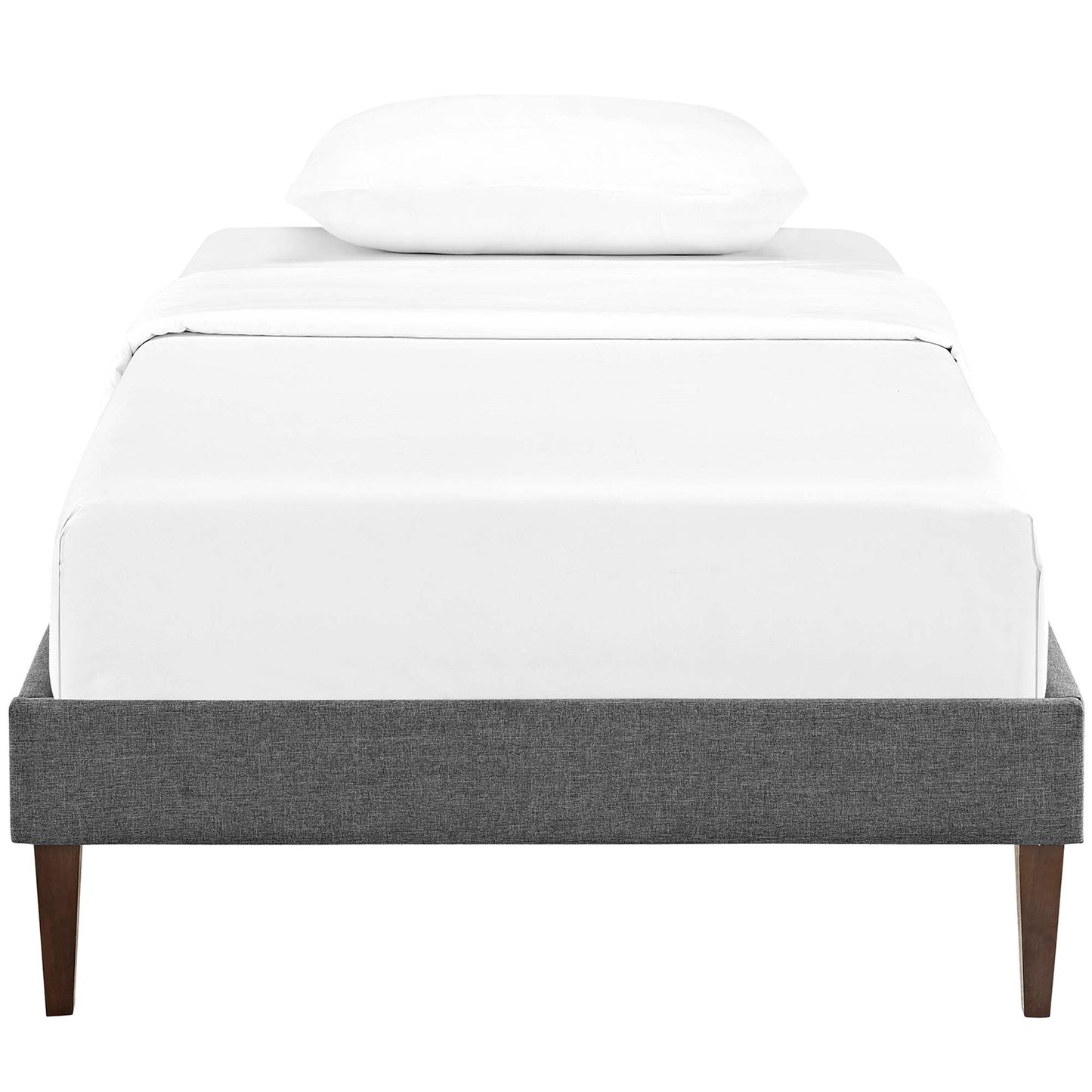 Tessie Fabric Twin Bed Frame with Squared Tapered Legs by Modway