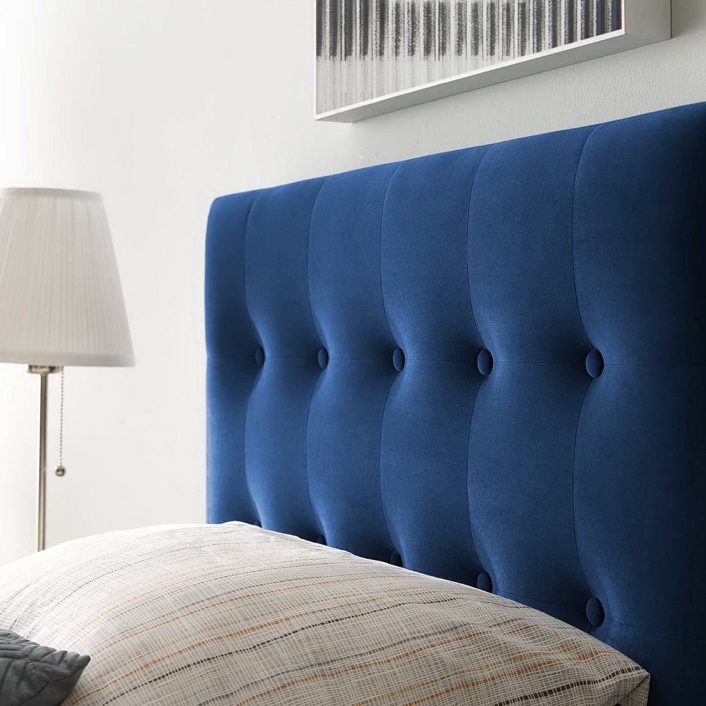 Emily Biscuit Tufted Performance Velvet Twin Headboard