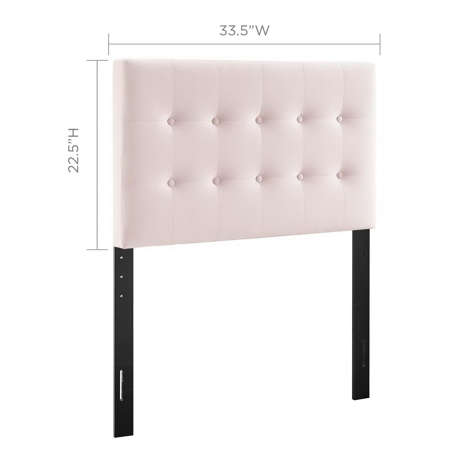 Emily Biscuit Tufted Performance Velvet Twin Headboard