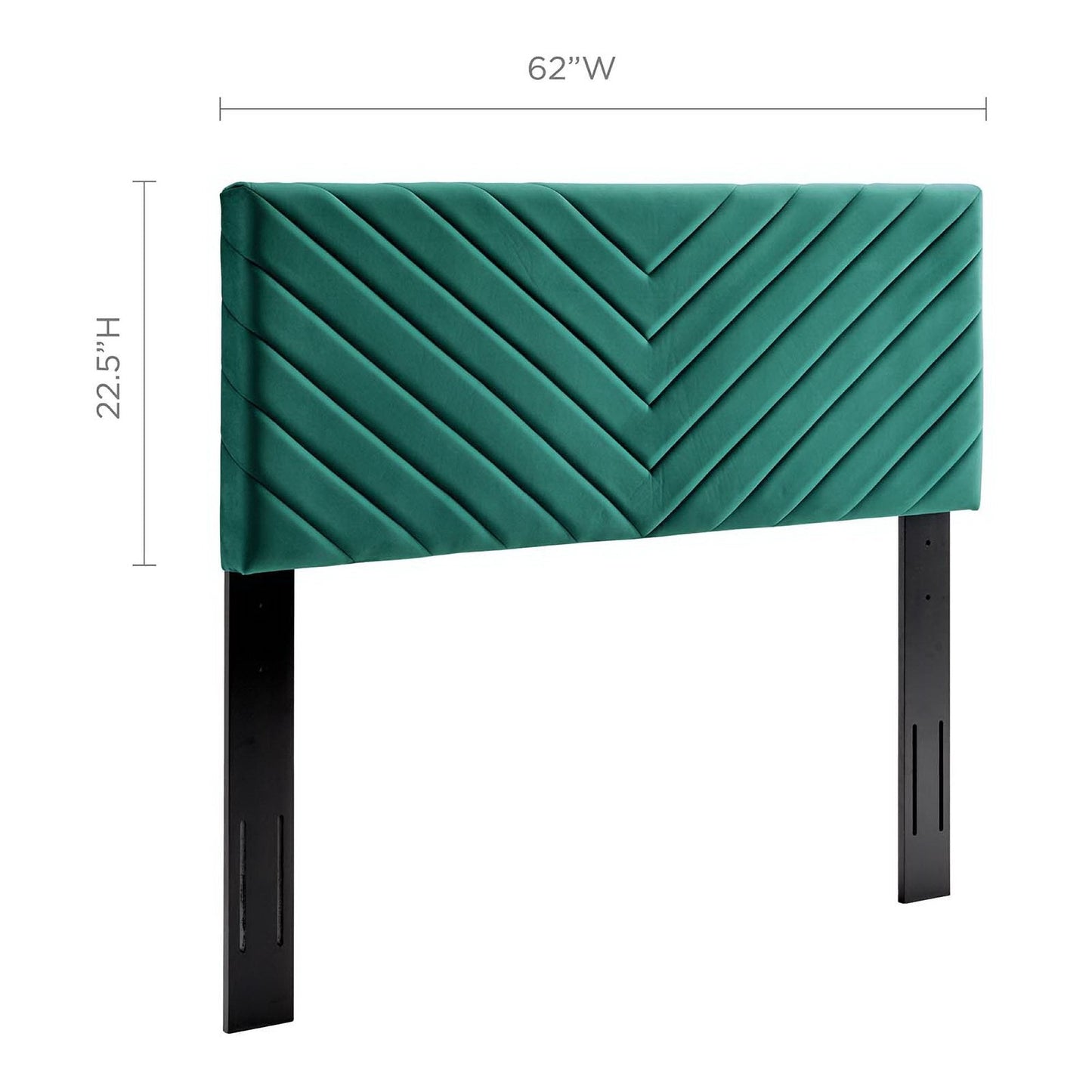 Alyson Angular Channel Tufted Performance Velvet Full/Queen Headboard by Modway