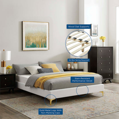 Sutton Performance Velvet Full Bed Frame by Modway