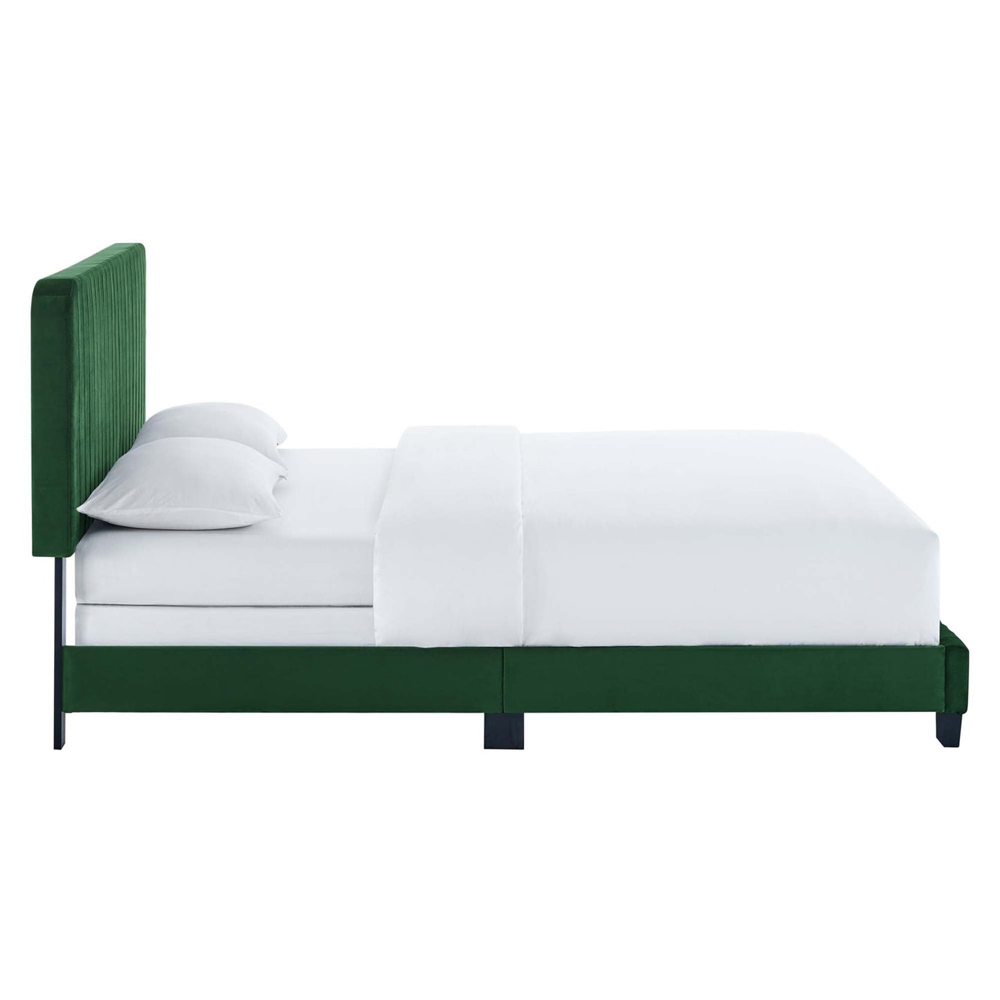Celine Channel Tufted Performance Velvet Queen Bed by Modway