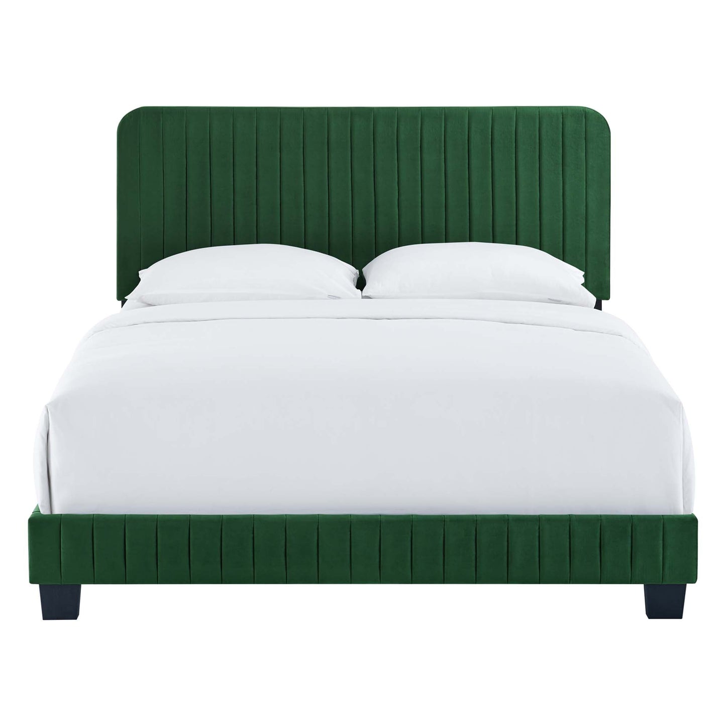 Celine Channel Tufted Performance Velvet Queen Bed by Modway