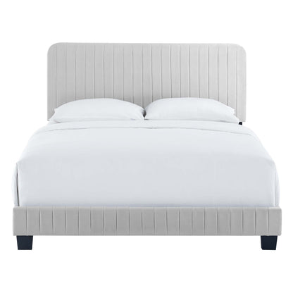 Celine Channel Tufted Performance Velvet Twin Platform Bed by Modway