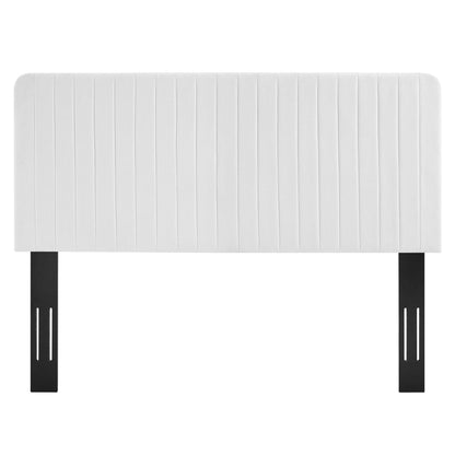 Milenna Channel Tufted Upholstered Fabric Full/Queen Headboard