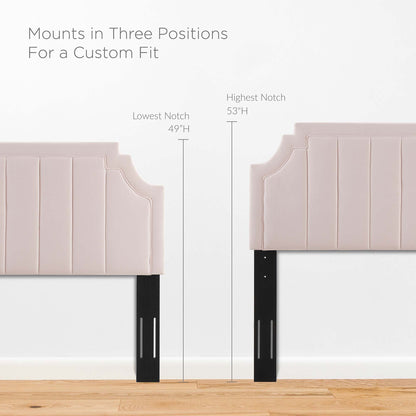 Alyona Channel Tufted Performance Velvet Twin Headboard by Modway