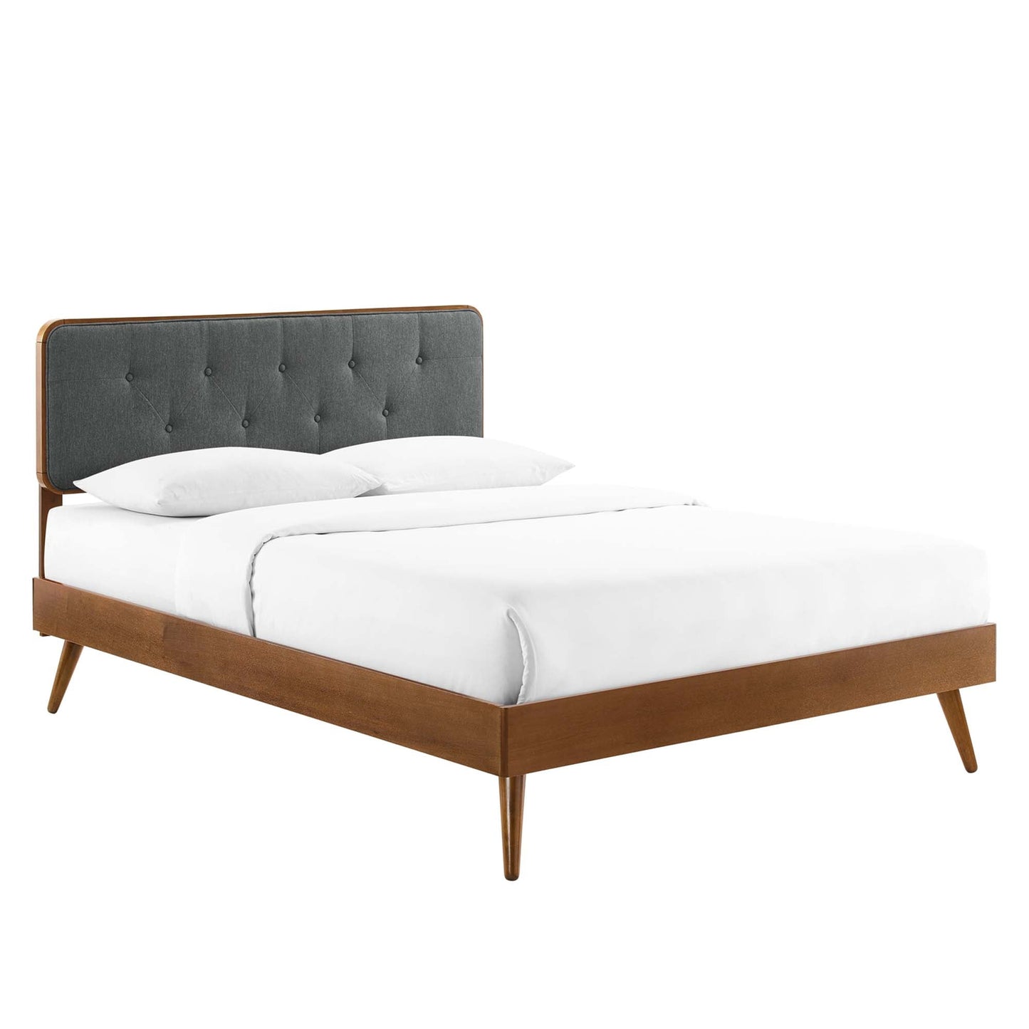 Bridgette Wood Queen Platform Bed with Splayed Legs by Modway