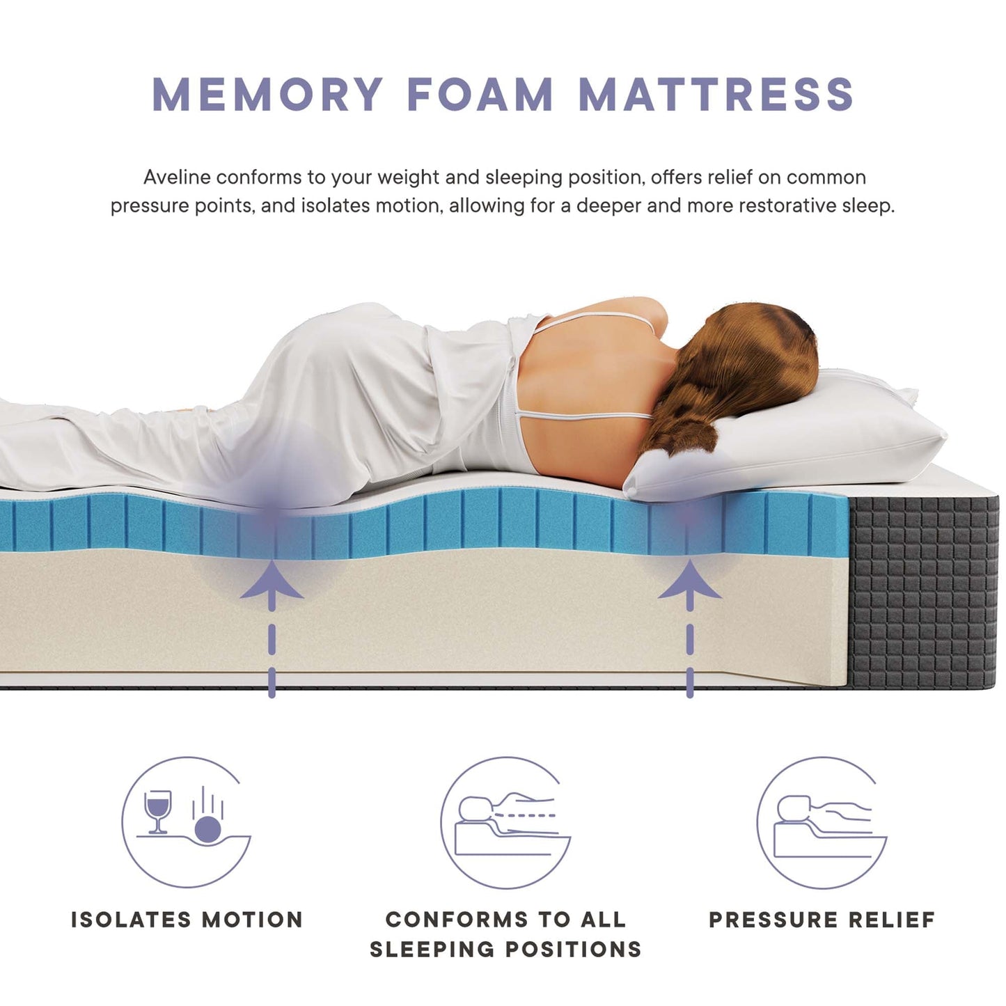 Aveline 12" Memory Foam Mattress by Modway