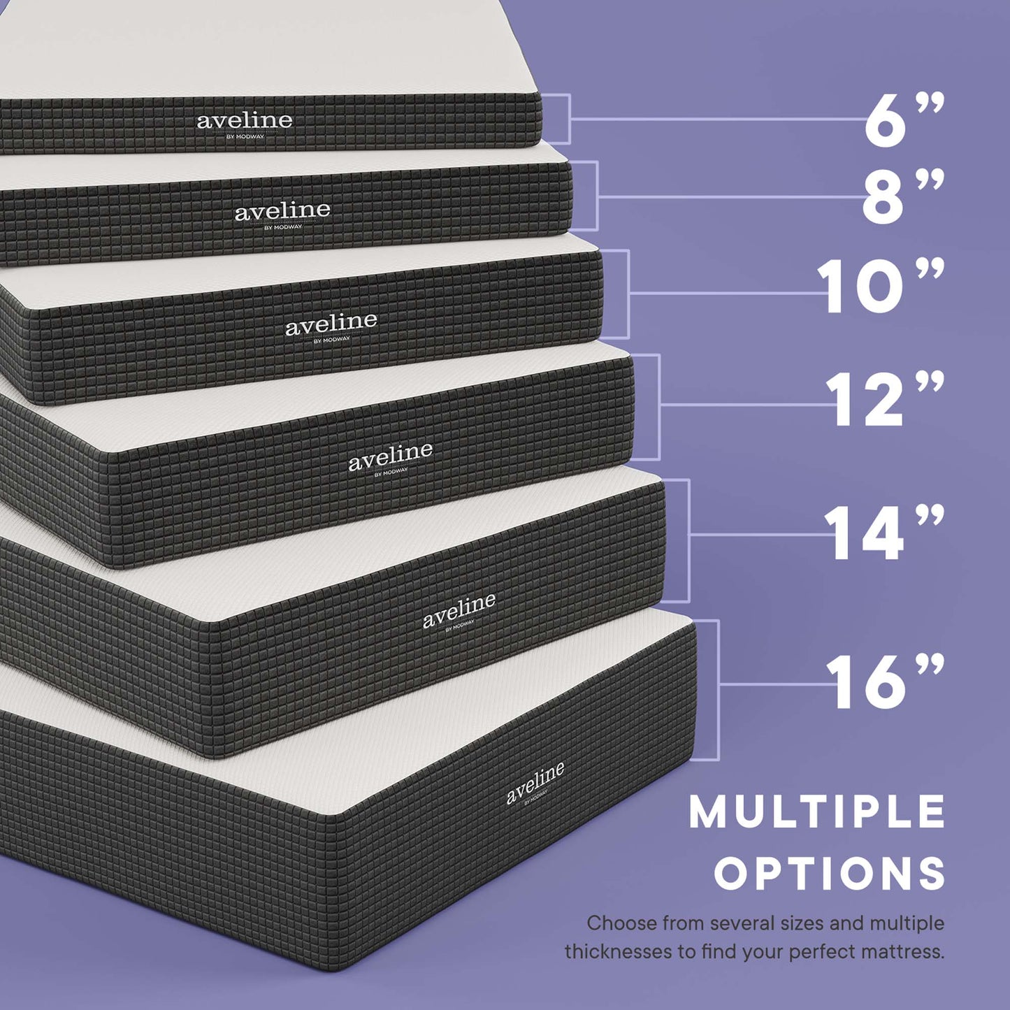 Aveline 16" Memory Foam Mattress by Modway