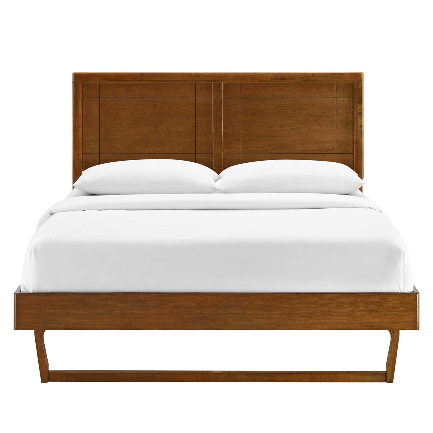 Marlee Wood Twin Platform Bed with Angular Frame