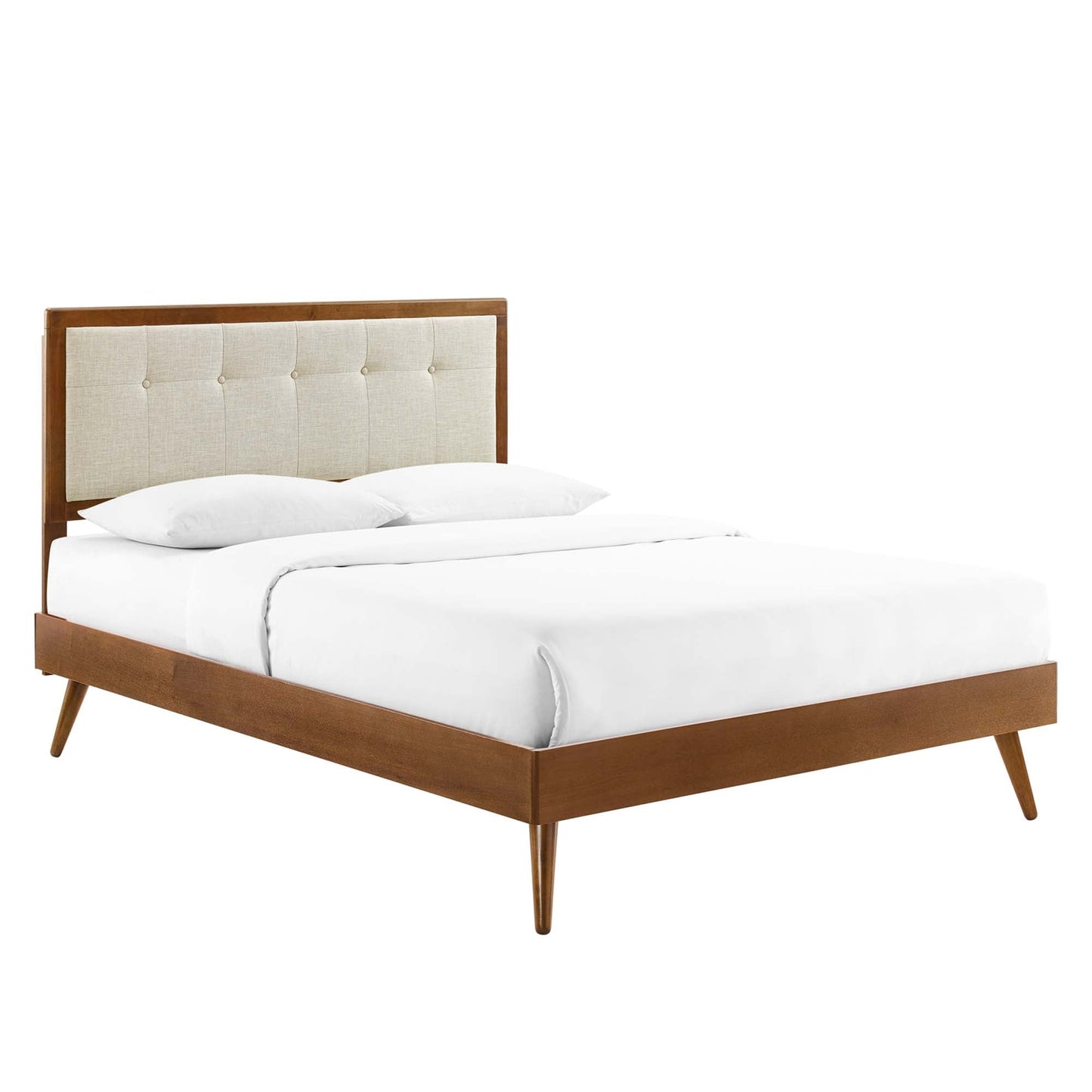 Willow Wood King Platform Bed With Splayed Legs by Modway