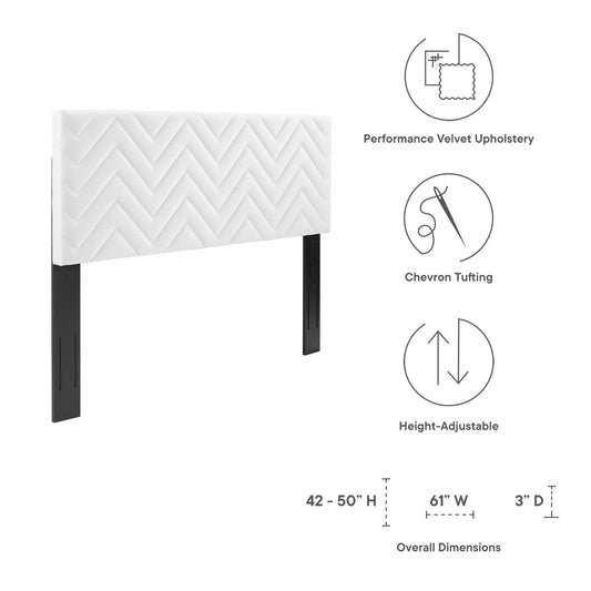 Mercy Chevron Tufted Performance Velvet Twin Headboard by Modway